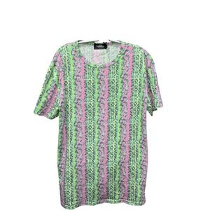 Topman Men's Short Sleeve Regular Fit Retro Print In‎ Xs